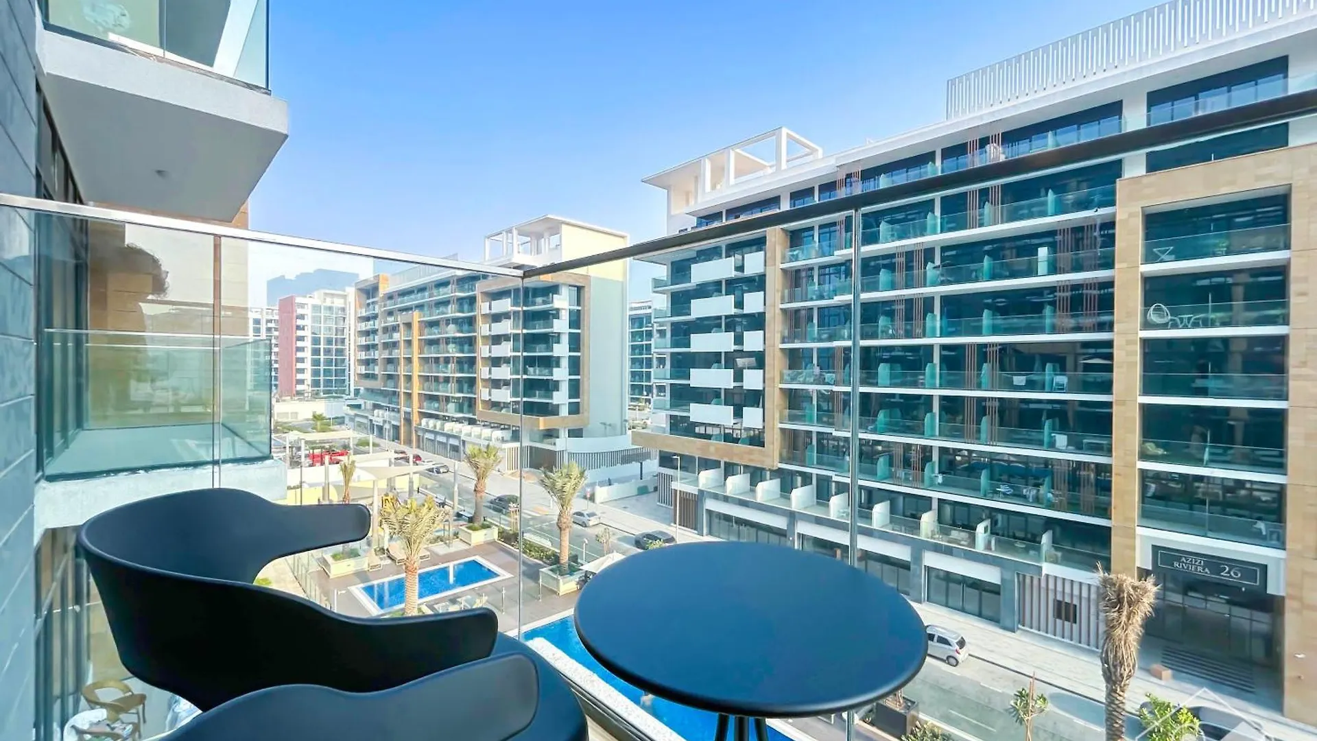 Bright & Airy Studio With Balcony In Azizi Riviera Dubai Apartment